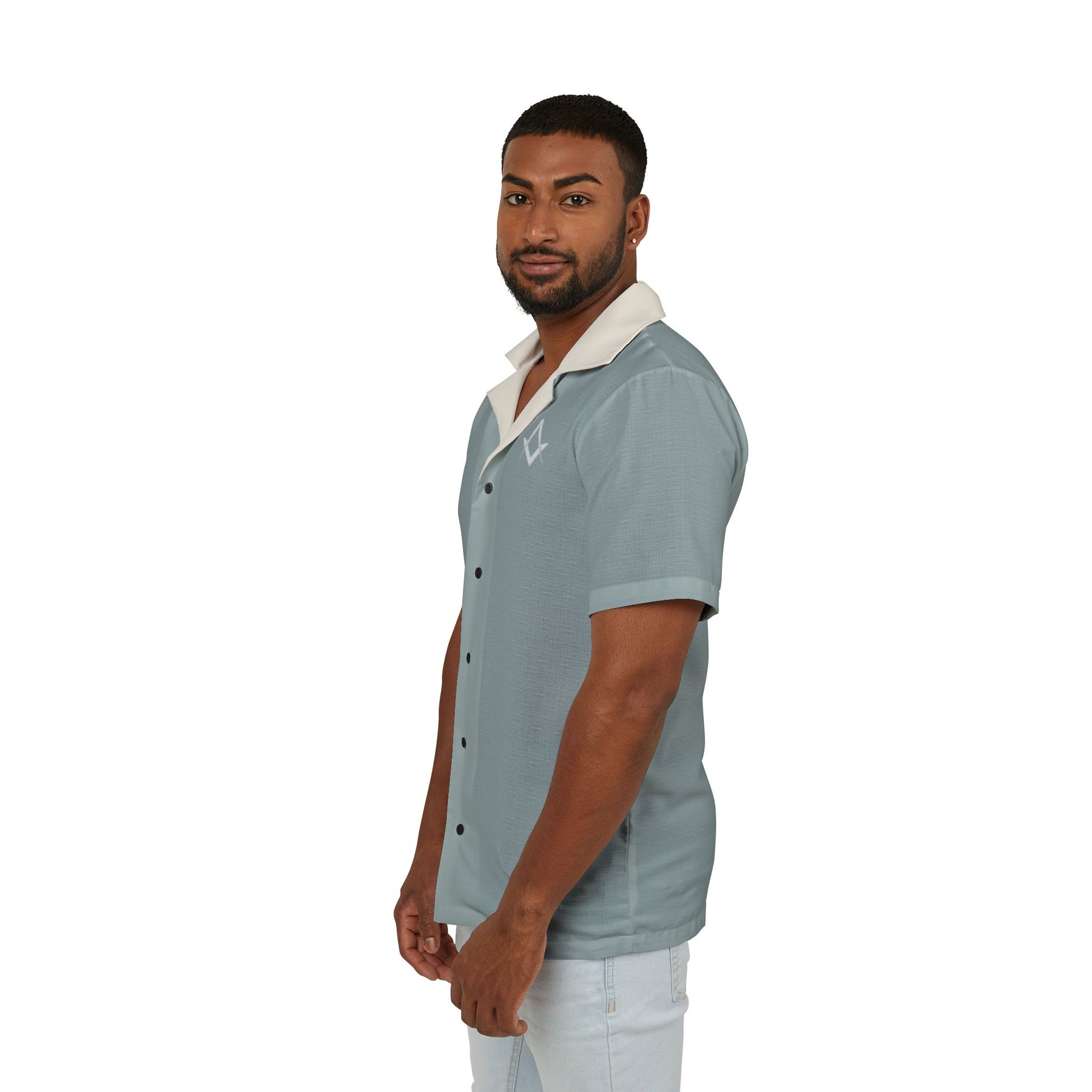 Men's Hawaiian Camp Shirt (AOP) - Bricks Masons