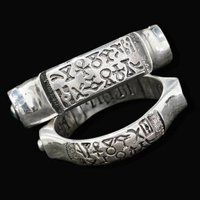 King Solomon Saint Cyprian Ring 20 gr Thick Model 0.9 cm in Silver Art 1702 - Bricks Masons