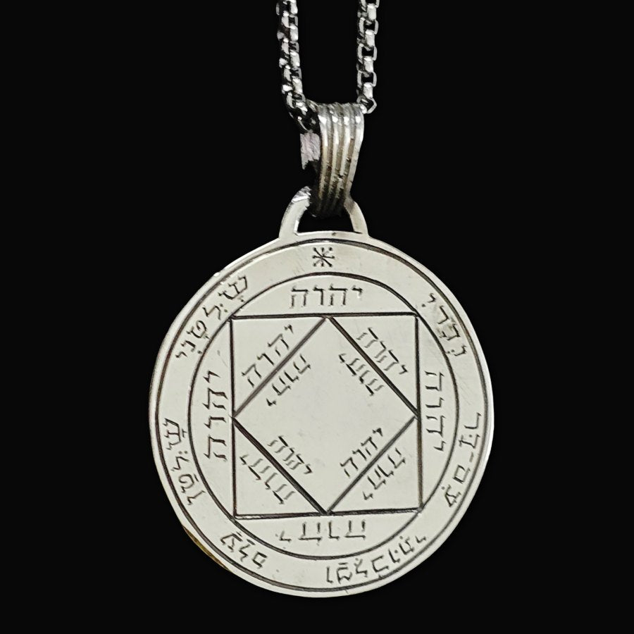 Solomon's Fifth Pentacle Pendant, consecrated to the Sun, Silver, 3 cm, 14 g, Art. 1733 - Bricks Masons