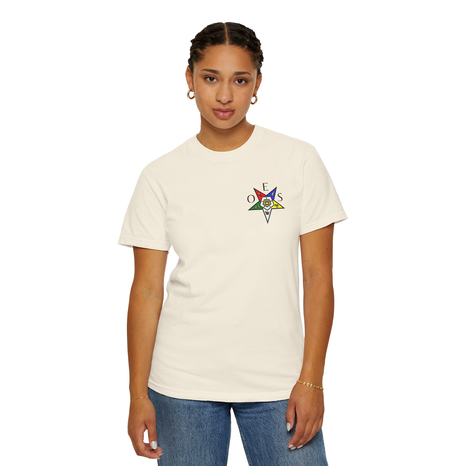 OES T-Shirt - Garment-Dyed Tee OES Star Various Colors - Bricks Masons