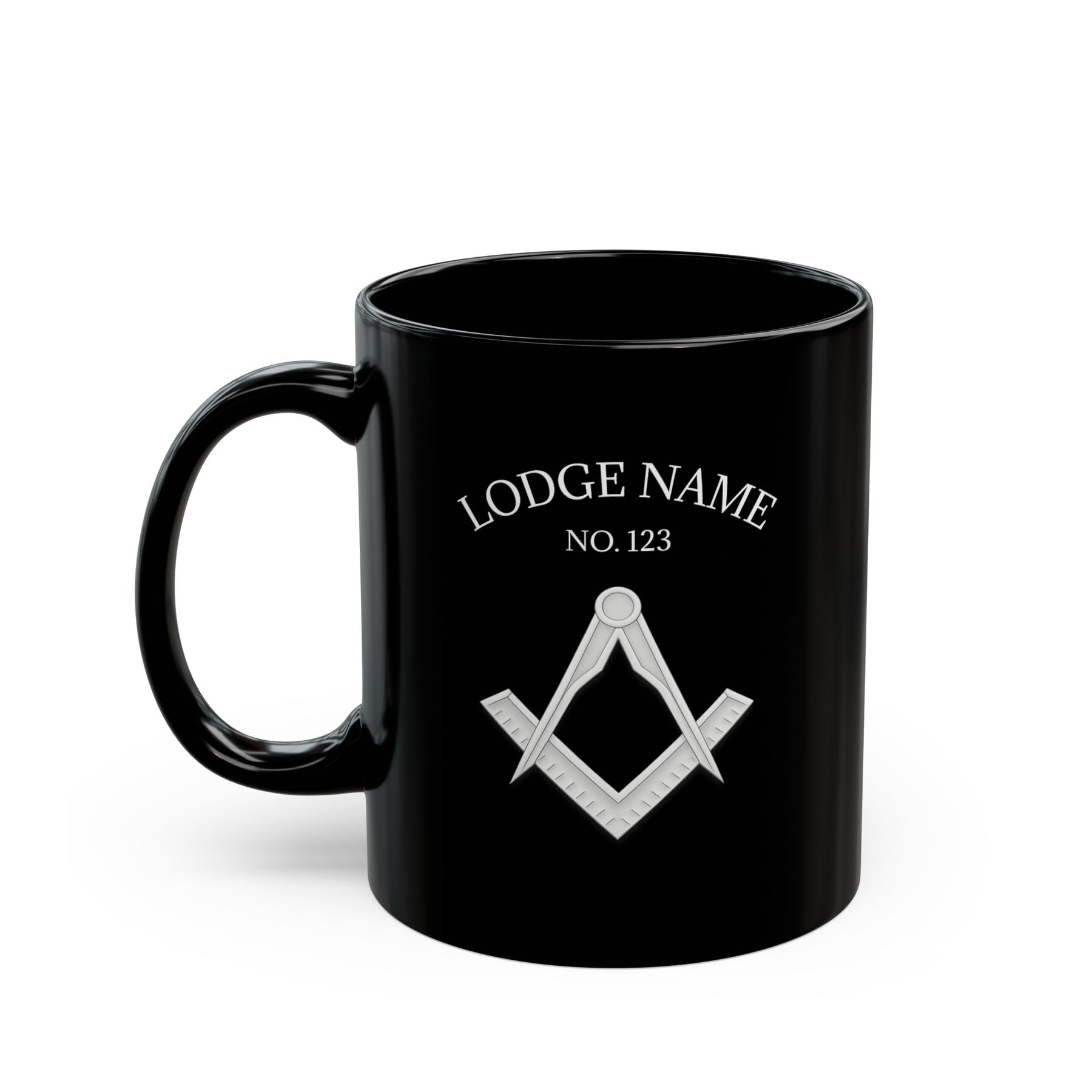 Master Mason Blue Lodge 11oz Black Mug - Bricks Masons
