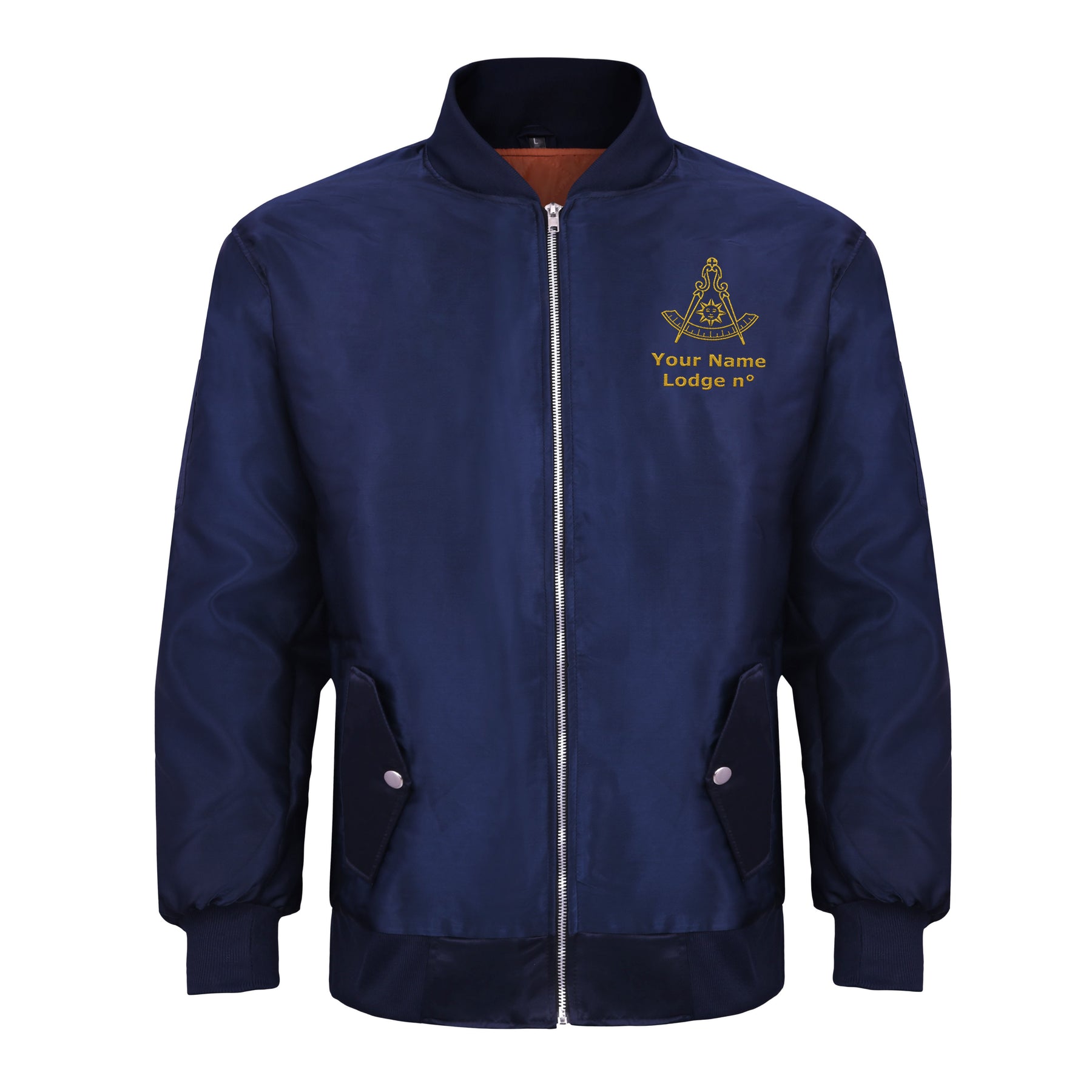 Past Master Blue Lodge California Regulation Jacket - Blue Color With Gold Embroidery - Bricks Masons