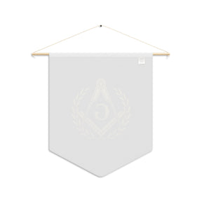 Master Mason Blue Lodge Pennant - Square & Compass G with Wreath - Bricks Masons