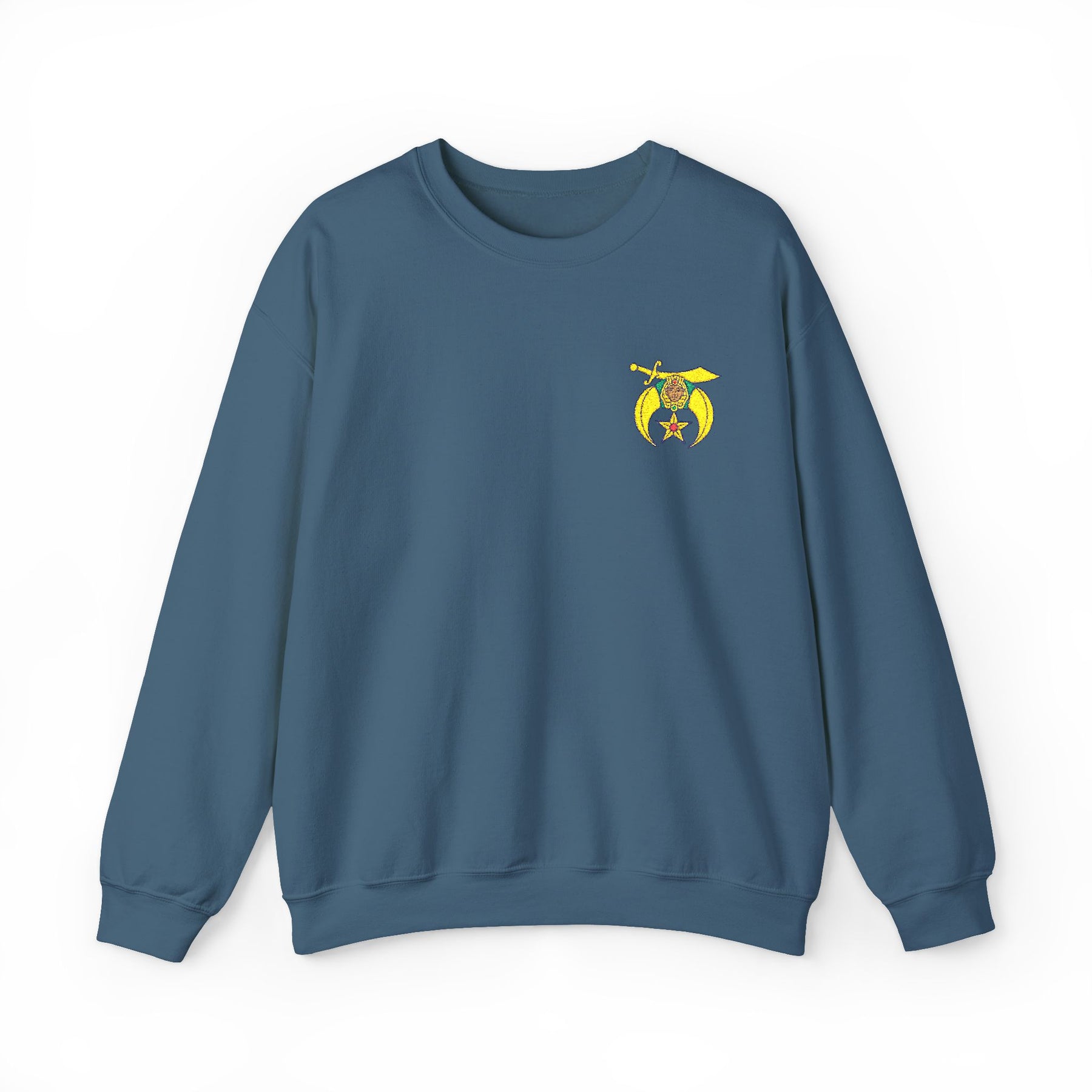 Shriners Sweatshirt - Crewneck Embroidered Front Detail - Bricks Masons
