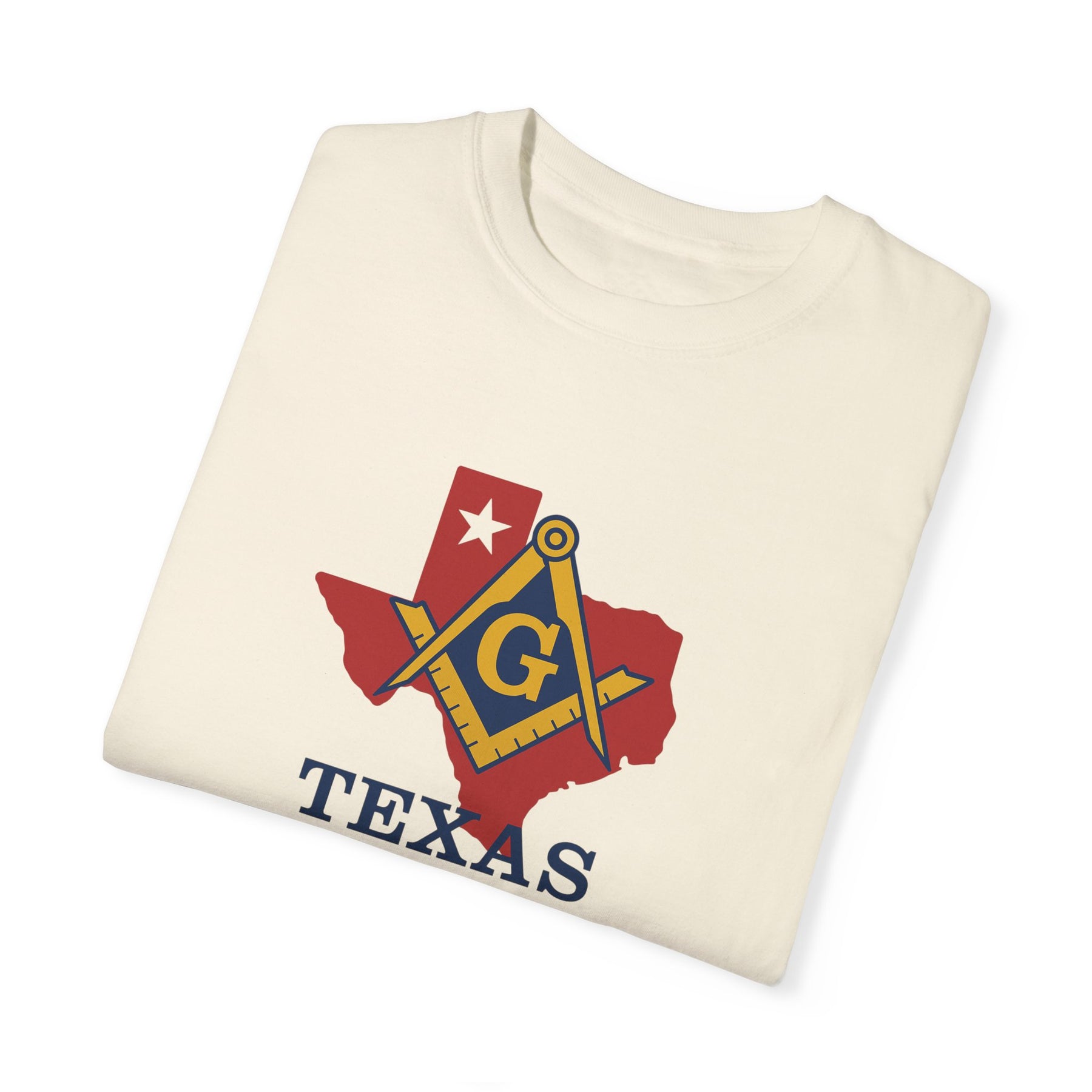 Master Mason Blue Lodge T-Shirt - Texas Mason Garment-Dyed Tee - Bricks Masons