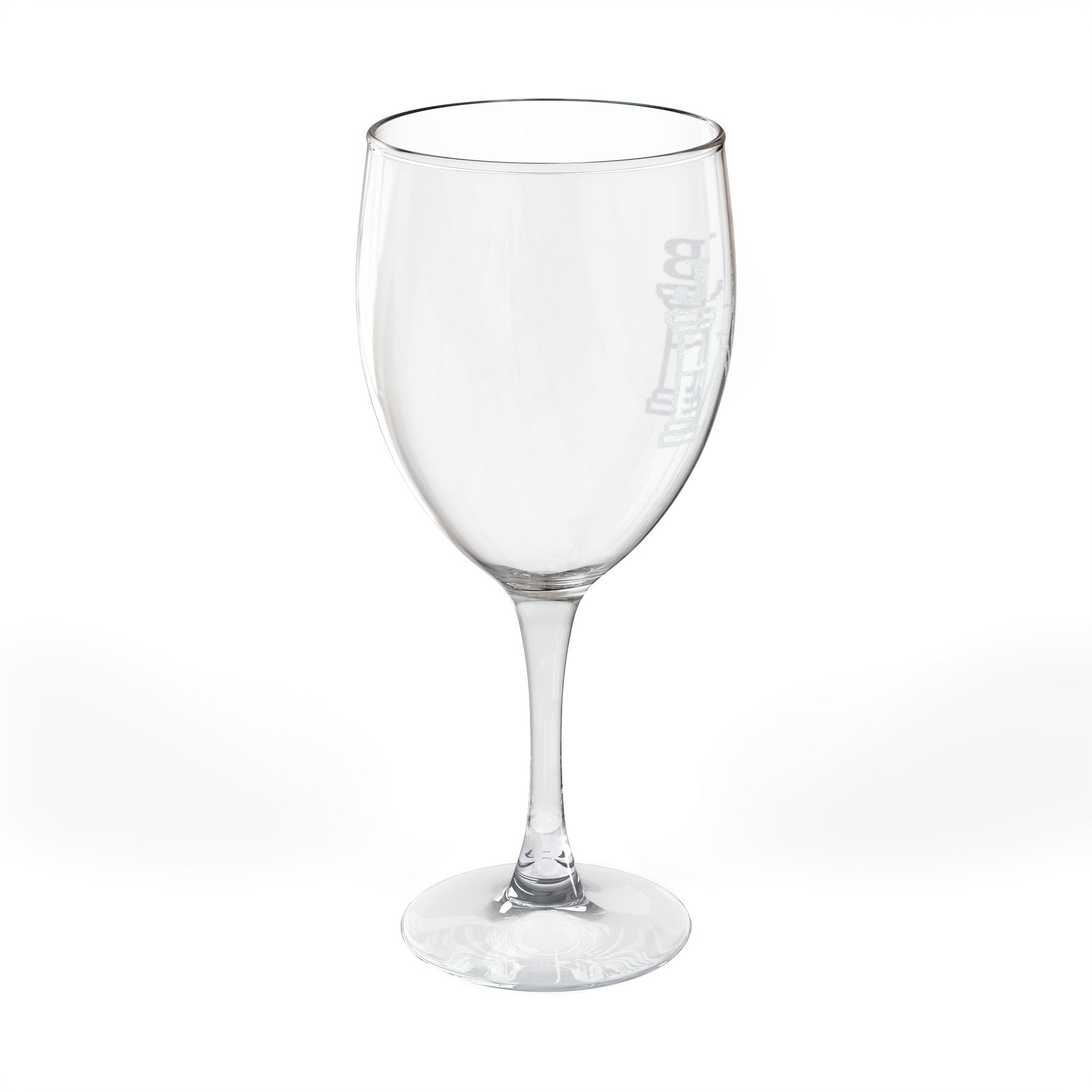 Master Mason Blue Lodge Wine Glass - Square & Compasses with J&B Pillars Emblem