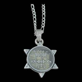 I wove Demon 31 PRESIDENT FORAS and Secret Seal of Solomon 72 Demons Lesser Key of Solomon Goetia In Silver 3 x 2.5 cm 12 Gr Art 1890 - Bricks Masons
