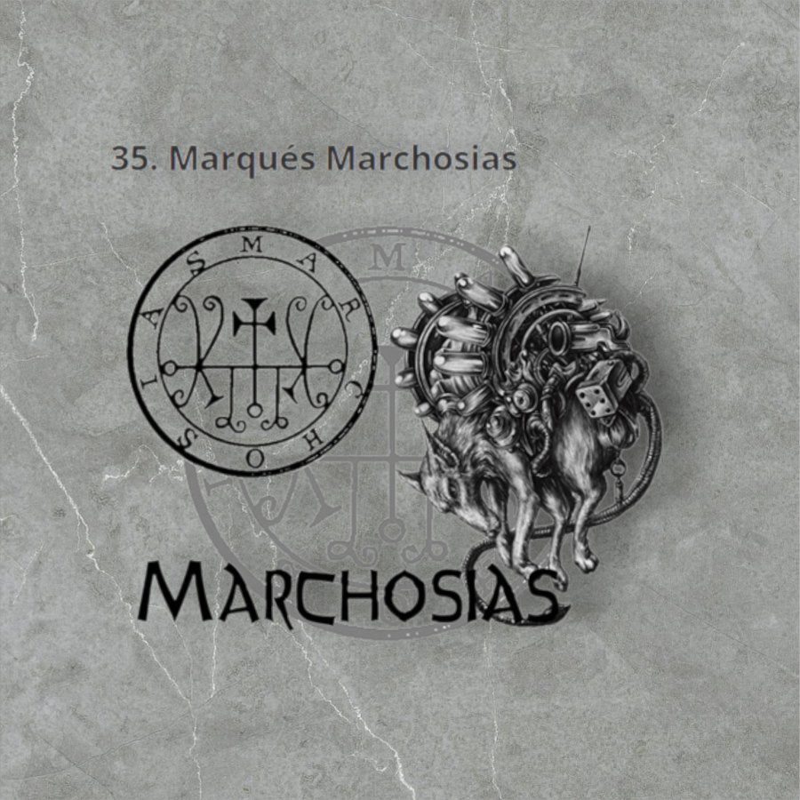 I wove the Demon 35 MARQUIS MARCHOSIAS and the Secret Seal of Solomon 72 Demons, Lesser Key of Solomon, Goetia. In Silver, 3 x 2.5 cm, 12 g. Art. 1894 - Bricks Masons