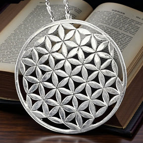 Flower of Life Pendant 3 cm 5.5 g in Silver Kabbalah Art 190 - Bricks Masons