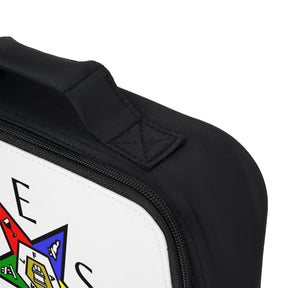 OES Lunch Bag - White With Colorful Star Fully Insulated - Bricks Masons