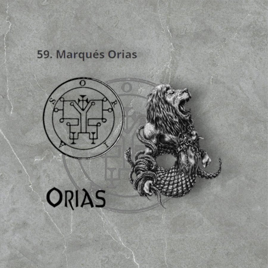Demon Pendant 59 MARQUES ORIAS and Secret Seal of Solomon 72 Demons Lesser Key of Solomon Goetia In Silver 3 x 2.5 cm 12 Gr Art 1918 - Bricks Masons