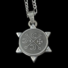 Demon Pendant 69 MARQUES DECARABIA and Secret Seal of Solomon 72 Demons Lesser Key of Solomon Goetia In Silver 3 x 2.5 cm 12 Gr Art 1928 - Bricks Masons