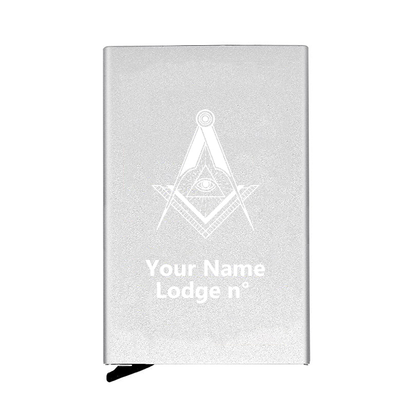 Master Mason Blue Lodge Credit Card Holder - Various Colors - Bricks Masons