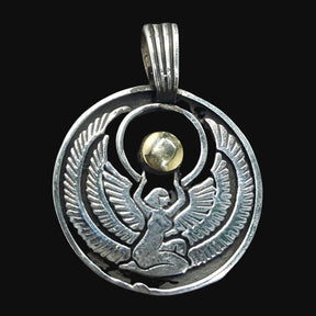 Isis Medal in Silver with Gold 3.5 x 2.5 cm 7 g Art 200 - Bricks Masons