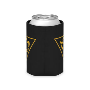 Grand Tiler of Solomon Can Cooler - Gold With Black Polyester Exterior - Bricks Masons