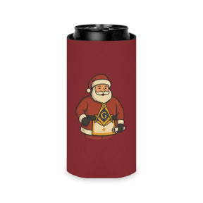 Master Mason Blue Lodge Can Cooler - Square & Compass G Christmas Edition - Bricks Masons