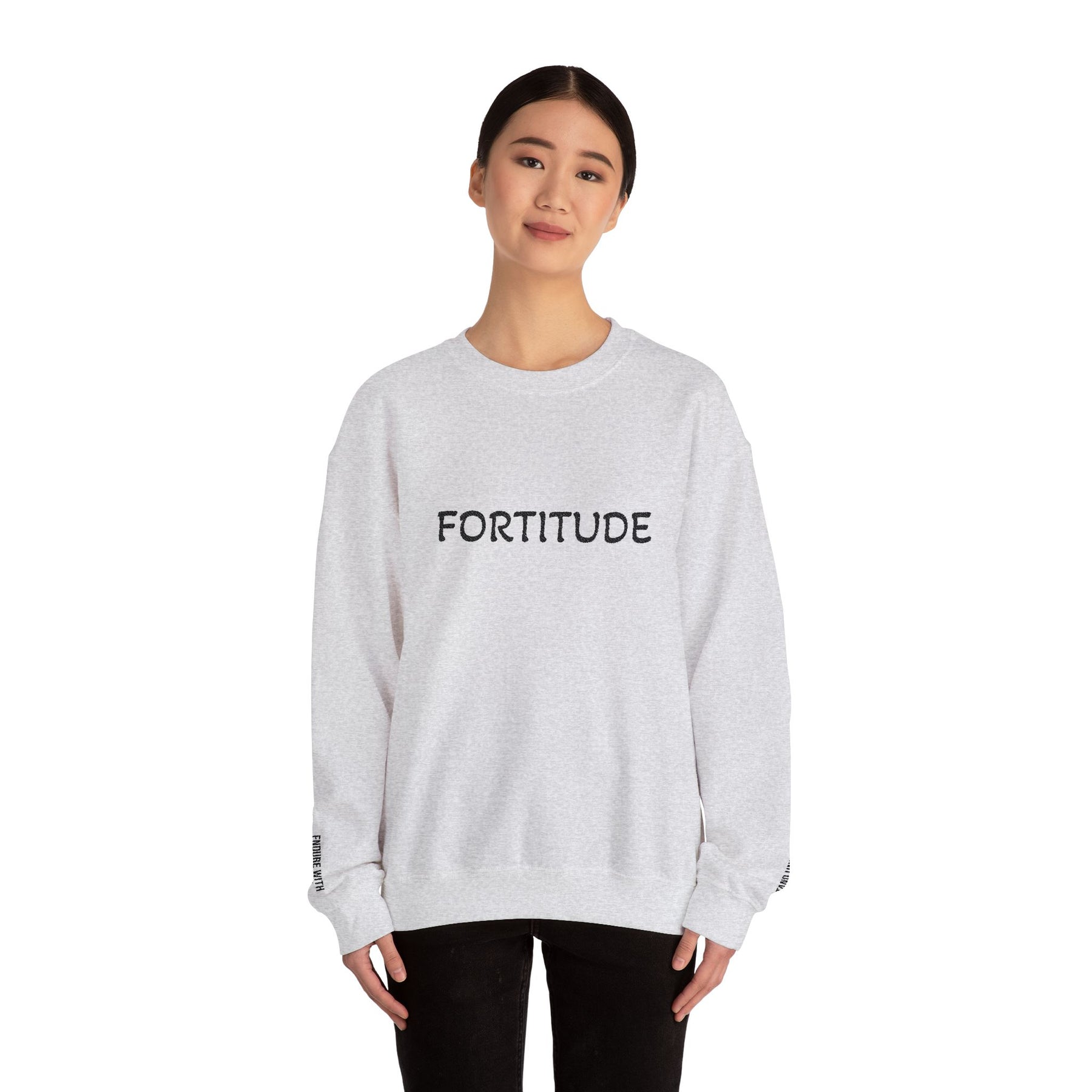 Entered Apprentice Blue Lodge Sweatshirt - Fortitude Front & Sleeves Embroidery - Bricks Masons
