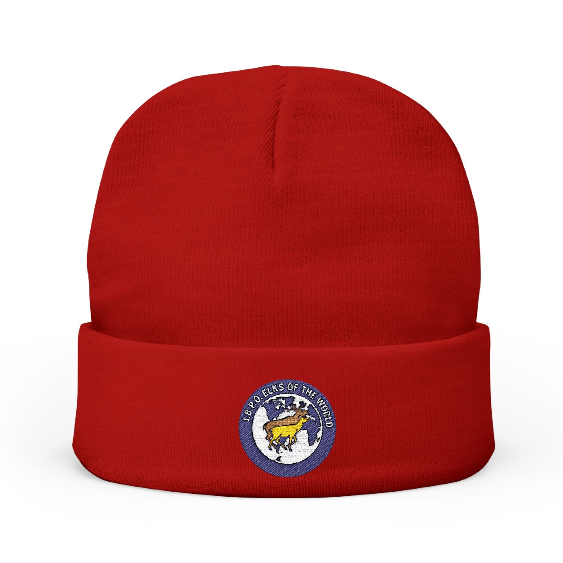 Elks of the World Beanie - Knit Embroidery Emblem - Bricks Masons