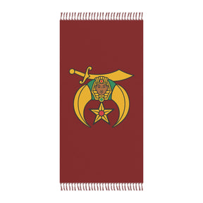 Daughters of Sphinx Towel - Maroon Polyester With Knotted Tassels - Bricks Masons