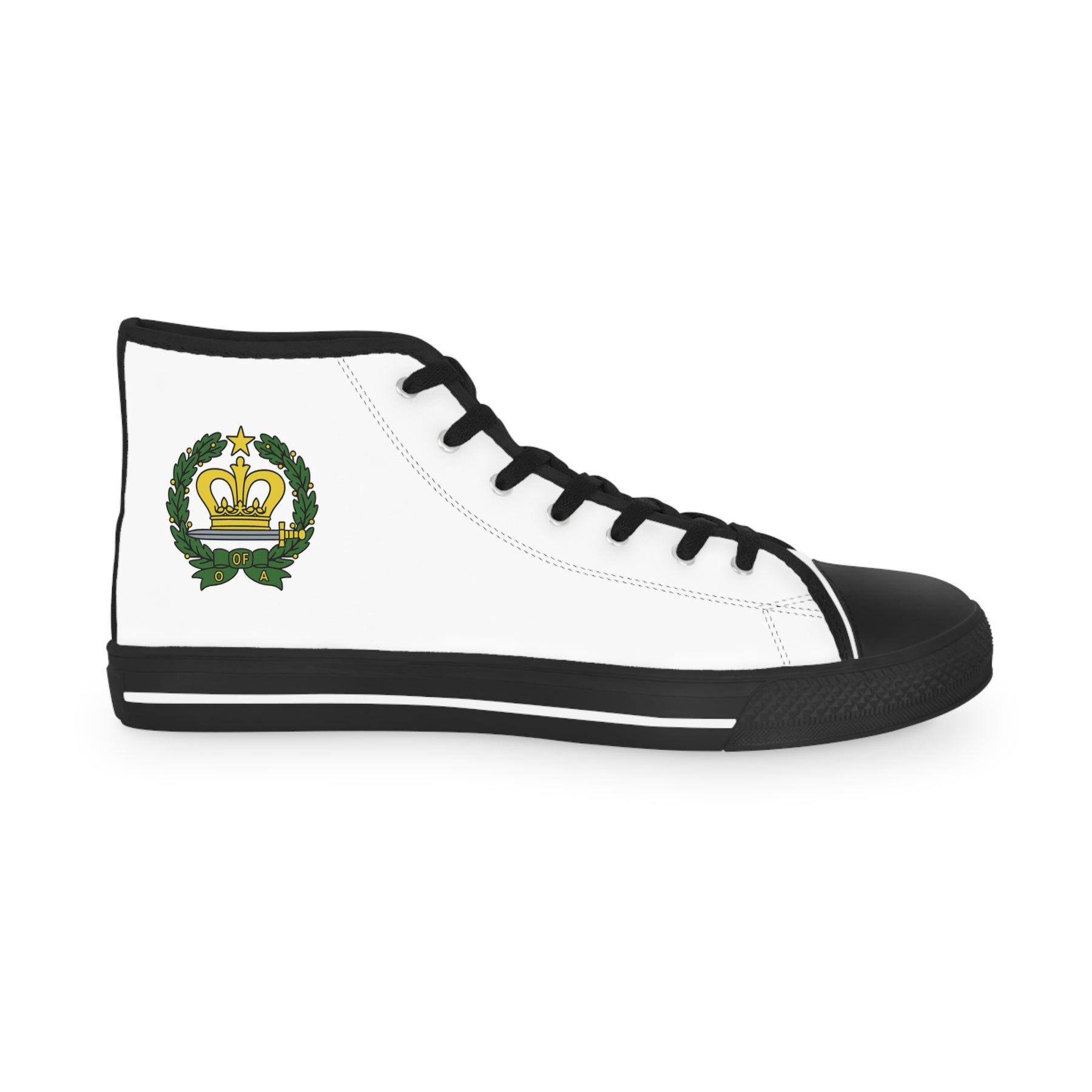 Order of the Amaranth Sneaker - High Top Black & White - Bricks Masons