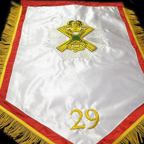 29th Degree Scottish Rite Banner - Handmade Bullion Embroidery - Bricks Masons