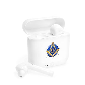 Master Mason Blue Lodge Earbud - Golden Square & Compass G