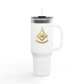 Past Master Blue Lodge Ringneck Tumbler - 40oz Stainless Steel & Insulated - Bricks Masons