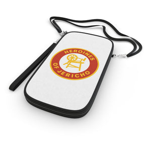 Heroines of Jericho Passport Wallet - Red & White With Shoulder & Wrist Strap - Bricks Masons