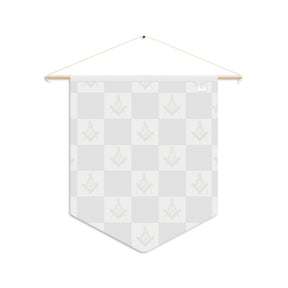 Master Mason Blue Lodge Pennant - S & C with G on Checkered Pattern - Bricks Masons