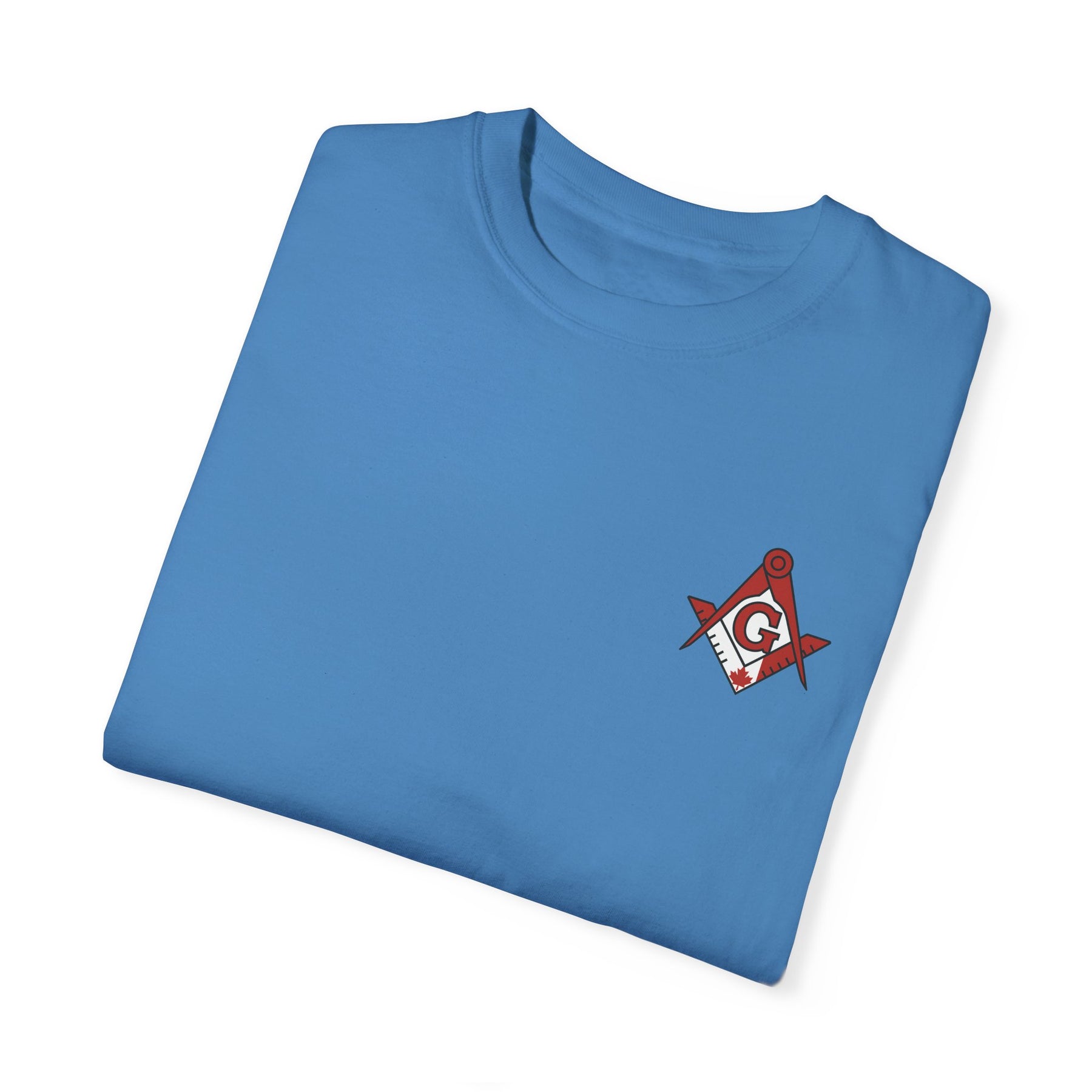 Master Mason Blue Lodge Canada Jurisdiction T-Shirt - Garment-Dyed Tee Various Colors - Bricks Masons