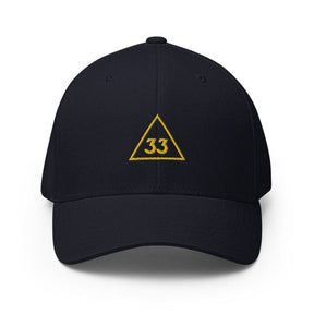33rd Degree Scottish Rite Baseball Cap - Golden Embroidery - Bricks Masons