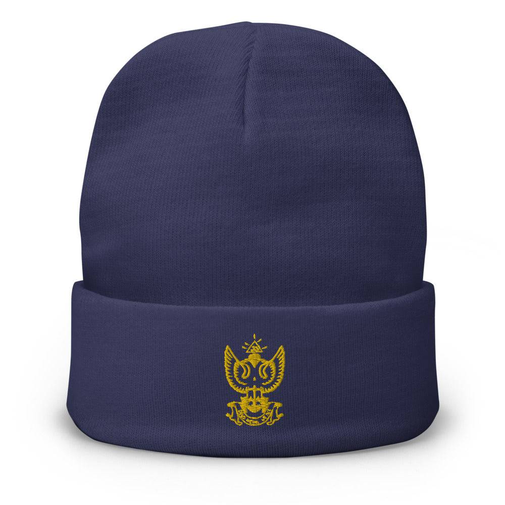33rd Degree Scottish Rite Beanie - Wings Up Golden Embroidery - Bricks Masons
