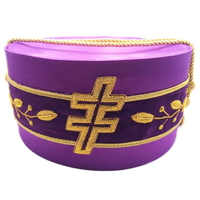 33rd Degree Scottish Rite Crown Cap - Purple Silk - Bricks Masons
