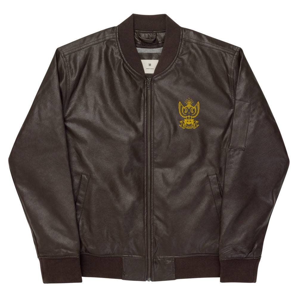 33rd Degree Scottish Rite Jacket - Wings Up Leather Golden Embroidery - Bricks Masons