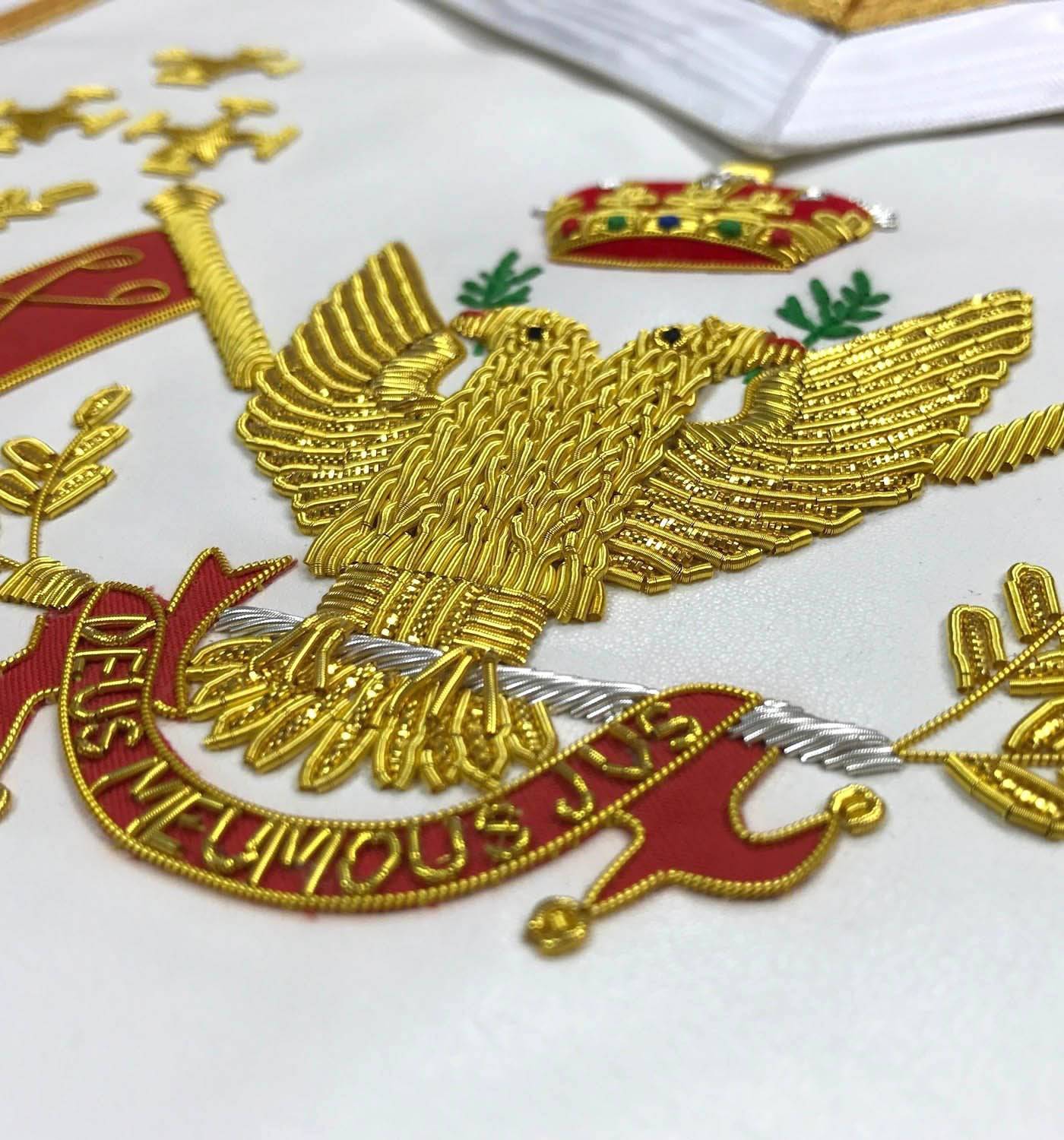 33rd Degree Scottish Rite Regalia Set - WINGS UP All Countries Flags Hand Embroidered - Bricks Masons