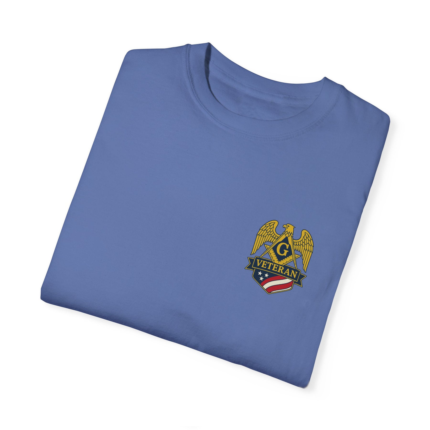 Master Mason Blue Lodge T-Shirt - Veteran Mason Garment-Dyed Tee - Bricks Masons