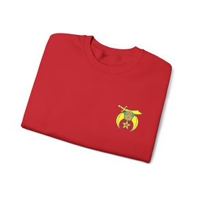 Shriners Sweatshirt - Crewneck Embroidered Front Detail - Bricks Masons