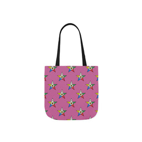 OES Tote Bag - Pink Polyester With Colorful Stars - Bricks Masons