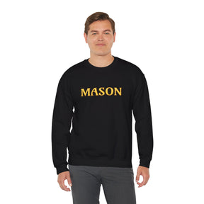 Master Mason Blue Lodge Sweatshirt - Mason S&C G with Twin Pillars