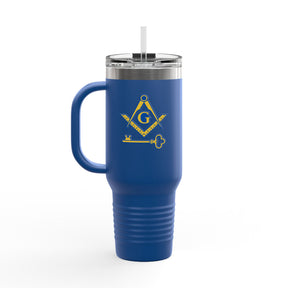 International Masons Ringneck Tumbler - Royal Blue Stainless Steel & Insulated - Bricks Masons