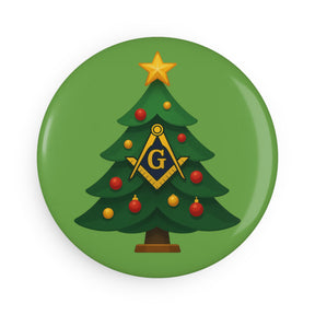 Master Mason Blue Lodge Refrigerator Magnet - Square & Compass G Christmas Magnet - Bricks Masons