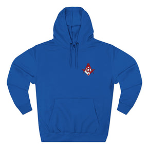 Master Mason Blue Lodge Canada Jurisdiction Hoodie - Embroidered Front Badge - Bricks Masons