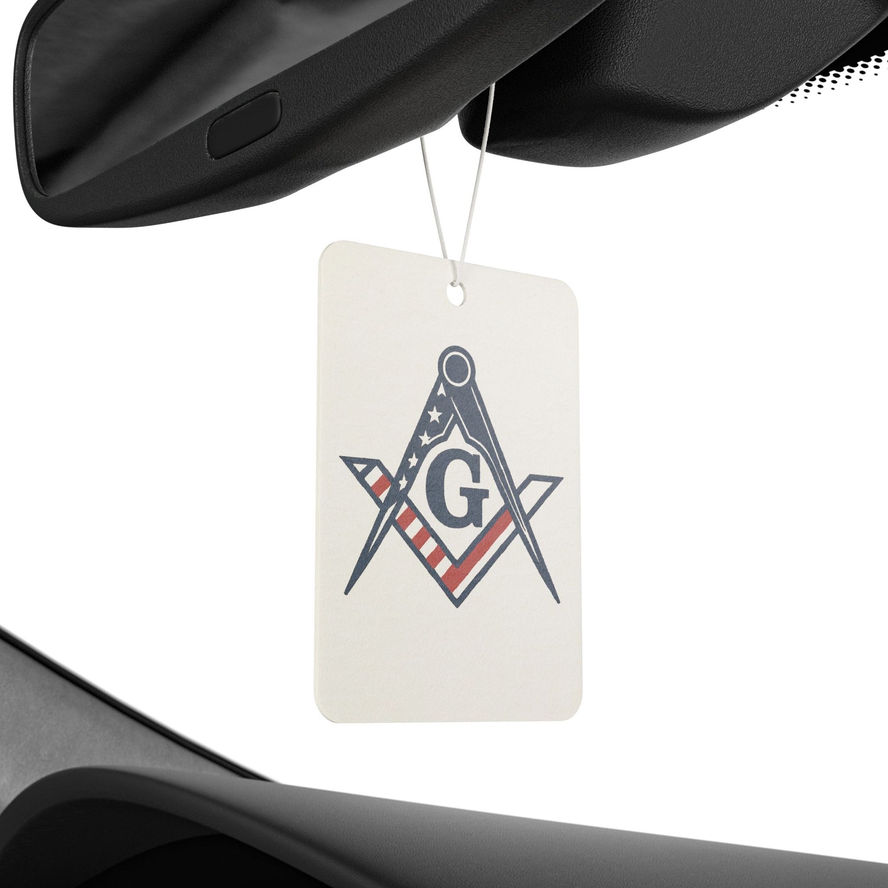 Master Mason Blue Lodge Car Air Freshener - Square & Compass G US Flag - Bricks Masons