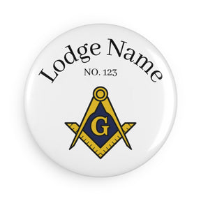 Master Mason Blue Lodge Magnet - Decorative Refrigerator Custom - Bricks Masons