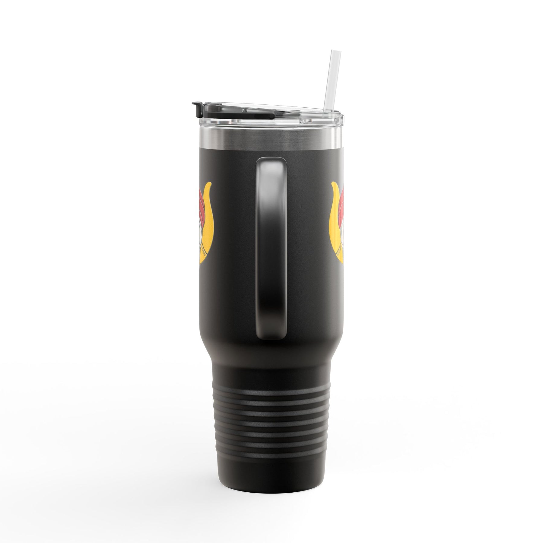 GROTTO Ringneck Tumbler - Black Stainless Steel & Insulated 40oz - Bricks Masons