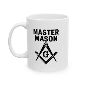 Master Mason Blue Lodge Ceramic Mug, (11oz, 15oz) - Bricks Masons