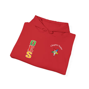 OES Hoodie - Colorful Eastern Star & Initials with Personalization - Bricks Masons