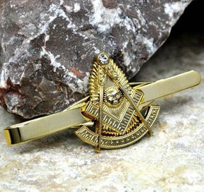 Past Master Blue Lodge Tie Bar - Gold