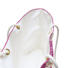 OES Travel Bag - Customizable Pink & White Spun Polyester - Bricks Masons