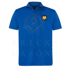 32nd Degree Scottish Rite Polo Shirt - Wings Down Various Colors - Bricks Masons